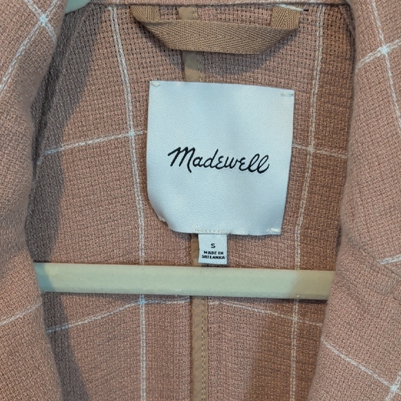 Madewell Breezewoven Larsen Blazer in Windowpane. Linen - Picture 4 of 11